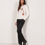 Ivory Christmas Jumper Sequin Baubles