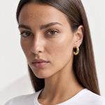 Gold Hoop Earrings Chunky Open Gold Hoops