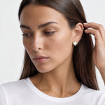 Clover Earrings Gold Tone Mother of Pearl