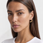 Gold Double Hoop Earrings Gold Twist Hoops