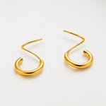 Double Hoop Earrings Gold Tone Twist Hoops