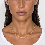 Figaro Chain Necklace Gold Tone Two Lengths