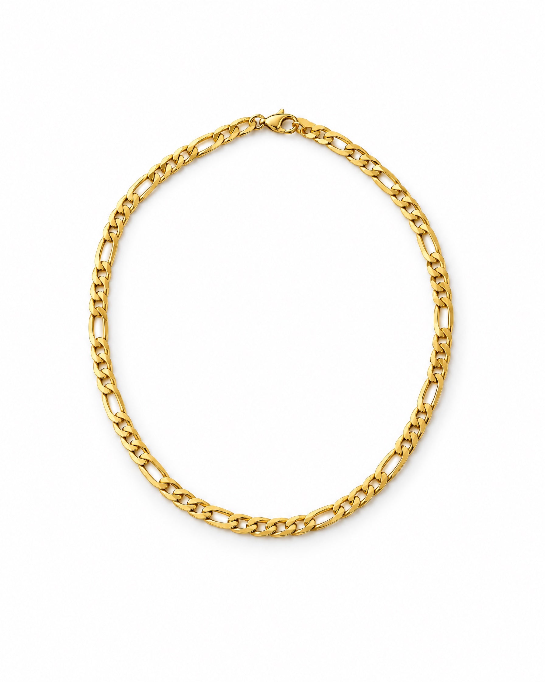 Figaro Chain Necklace Gold Tone Two Lengths