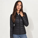 Black Lightweight Puffer Jacket Stand Collar