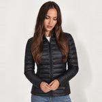 Black Lightweight Puffer Jacket Stand Collar
