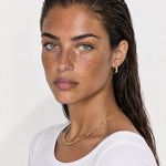 Paperclip Chain Necklace Gold Tone Layering Chain