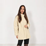 Apricot Short Trench Coat Stand Collar Oversized