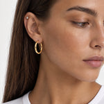 Small Hoop Earrings Gold Tone Click Hoops - Gold