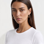 Small Hoop Earrings Gold Tone Click Hoops - Gold