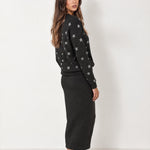 Black Two Piece Set Star Print Jumper Skirt