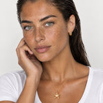 Starfish Necklace Gold Tone Pendant on Chain