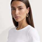 Twisted Hoop Earrings Gold Tone Rope Hoops - Gold