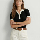 Women's Ribbed Polo Knit To