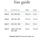 Invisible Lift Bra Cups size guide